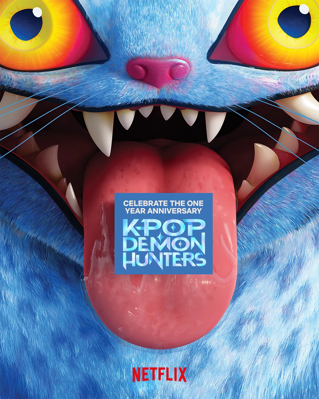 KPop Demon Hunters anniversary artwork published by Netflix